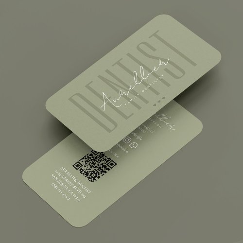 Dentist Dental Aesthetic Clinic Cosmetic Sage  Business Card