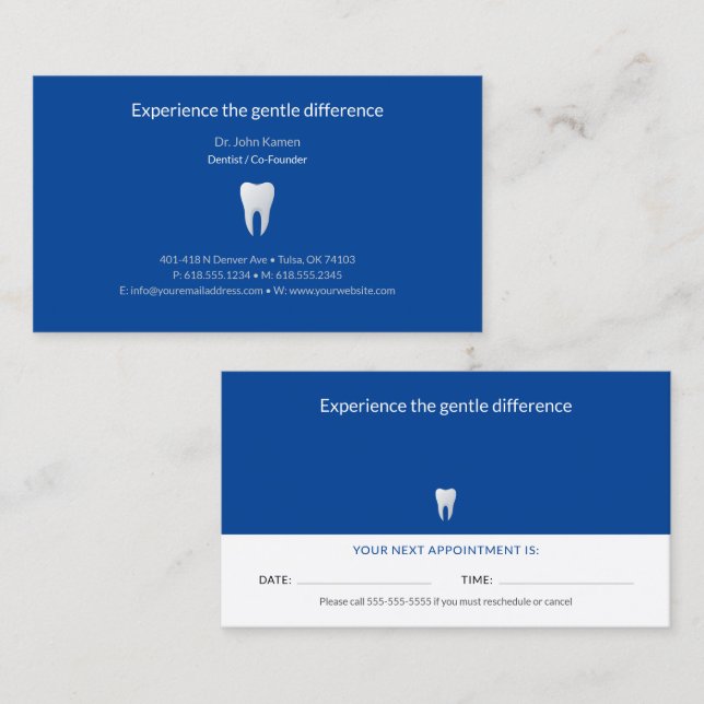 Dentist | Dental Appointment Card (Front/Back)