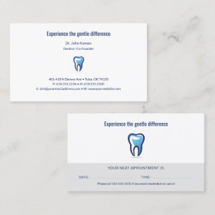 Dentist Dental Appointment Card