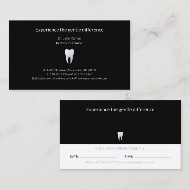 Dentist | Dental Appointment Card (Front/Back)