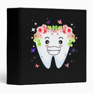Dentist Dental Assistant Oral Hygienist Tooth 3 Ring Binder