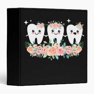Dentist Dental Assistant Oral Hygienist Tooth 3 Ring Binder