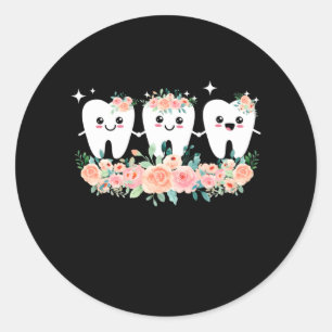 Dentist Dental Assistant Oral Hygienist Tooth Classic Round Sticker