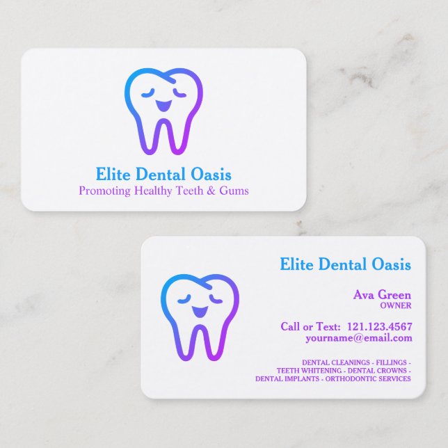 Dentist Dental Business Card (Front/Back)