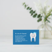 Dentist dental business card with happy tooth (Standing Front)