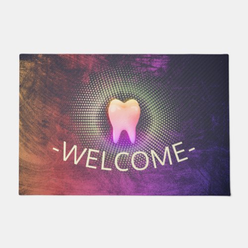 Dentist Dental Care Clinic Rose Gold Tooth Welcome Doormat