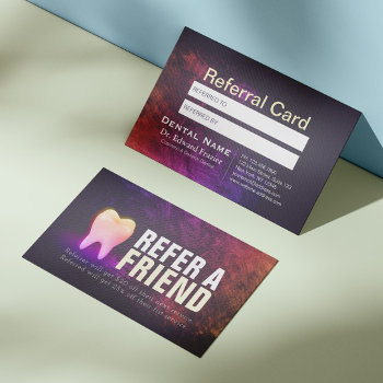 Dentist Dental Clinic Rose Gold Tooth Referral by ReadyCardCard at Zazzle