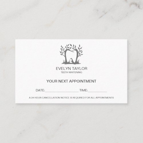Dentist Dental Clinic teeth Whitening Appointment  Business Card