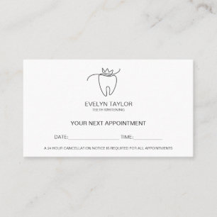 Dentist Dental Clinic teeth Whitening Appointment Business Card