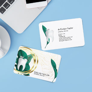 Dentist Dental Clinic teeth Whitening  Floral Bus Business Card