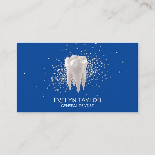 Dentist Dental Clinic Teeth Whitening Glitter Business Card