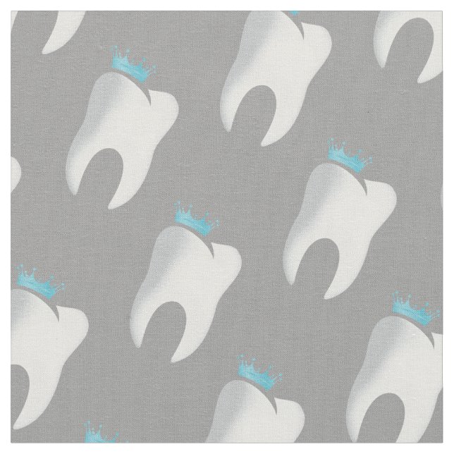 Dentist Dental Clinic teeth Whitening pattern Fabric (Close Up)