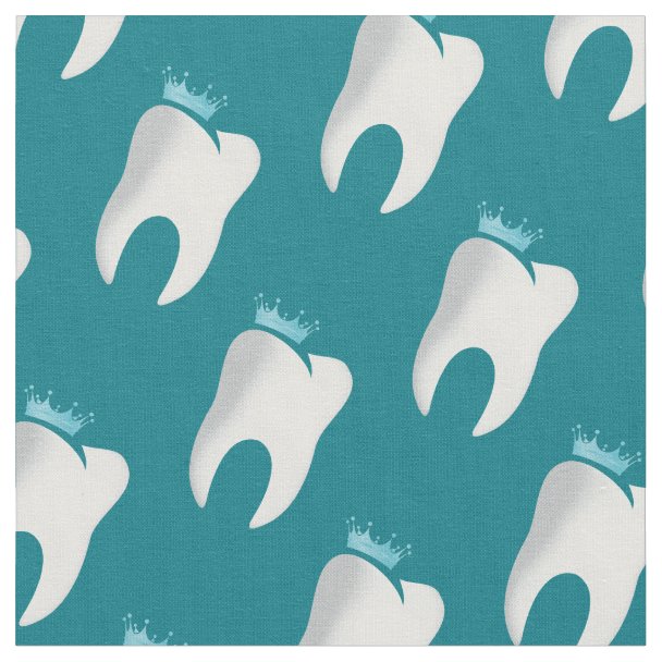 Dentist Dental Clinic teeth Whitening pattern Fabric Zazzle