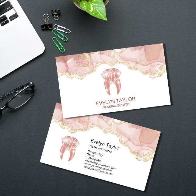 Dentist Dental Clinic teeth Whitening Smile Busine Business Card (Creator Uploaded)