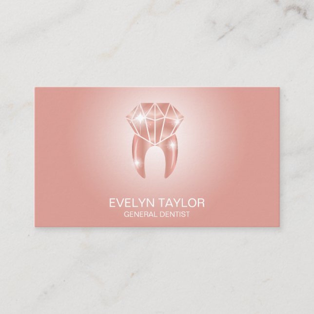 Dentist Dental Clinic teeth Whitening Smile Crown  Business Card (Front)