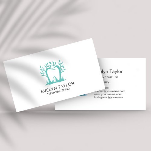 Dentist Dental Clinic teeth Whitening Smile Crown  Business Card