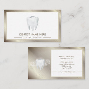 Dentist Dental Clinic teeth Whitening Smile Metal Business Card