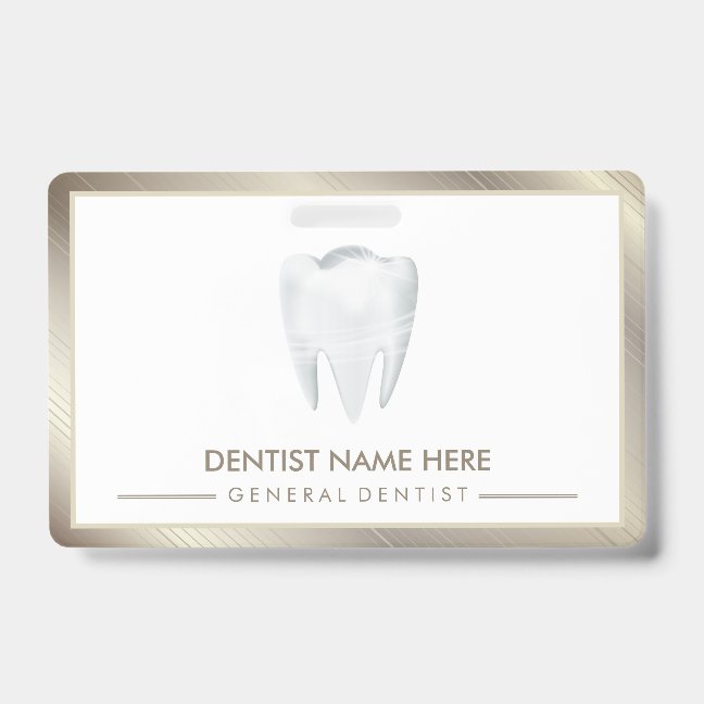 Dentist Dental Clinic Whitening Smile Metal Badge