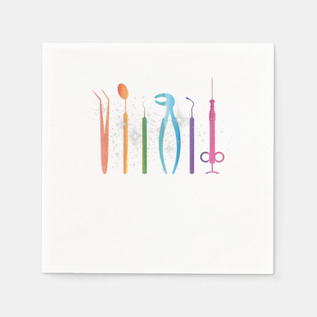 Dentist Dental Dentistry Tooth Teeth Doctor Gift Napkins (Front)