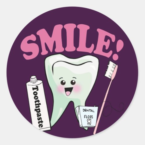 Dentist Dental Hygienist Classic Round Sticker