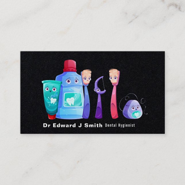 Dentist Dental Hygienist Cleaner Business Card (Front)
