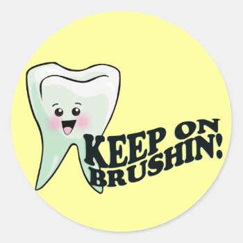Dentist Dental Hygienist Humor Classic Round Sticker by SmileEmporium at Zazzle