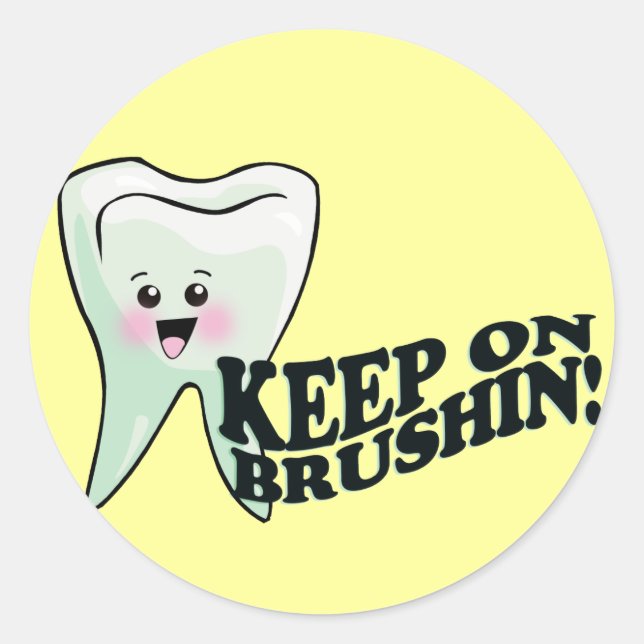 Dentist Dental Hygienist Humor Classic Round Sticker (Front)
