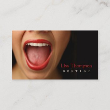 Dentist / Dental Medical Mouth Human Face Clinic Business Card by paplavskyte at Zazzle