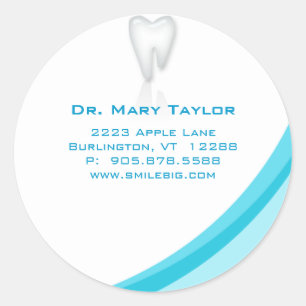 Dentist Dental Molar Tooth Sticker Turquoise curve