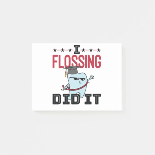 Dentist Dental School Graduation Funny Flossing Post_it Notes