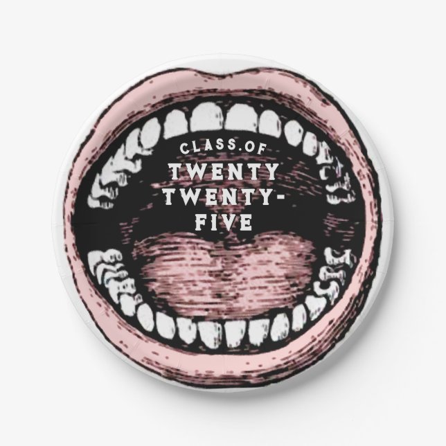 Dentist Dental School Graduation Paper Plates (Front)