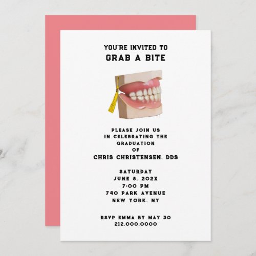 Dentist Dental School Graduation Party Invitation