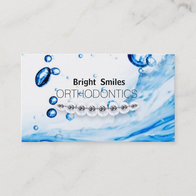Dentist Dental Service Orthodontist Business Card (Front)