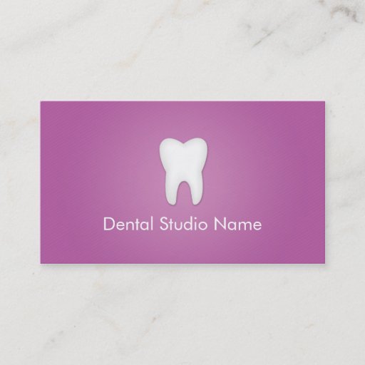 Customizable Dentist/Dental Studio Business Cards in Purple