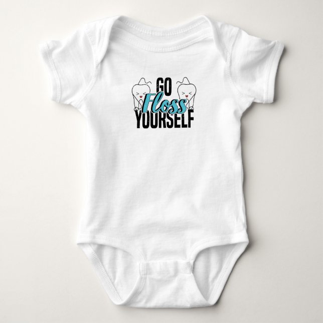Dentist Dental Technician Occupation Tooth Dental Baby Bodysuit (Front)