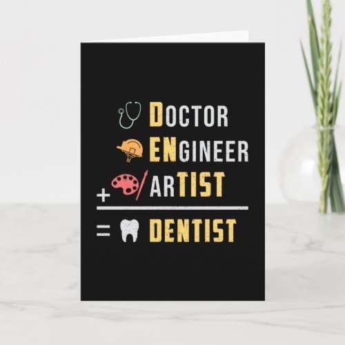 Dentist Dental Teeth Doctor Tooth Funny Gift Idea Card