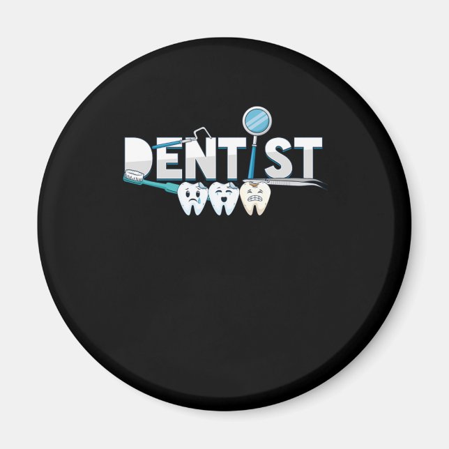 Dentist Dental Teeth Doctor Tooth Medical Gift Magnet (Front)