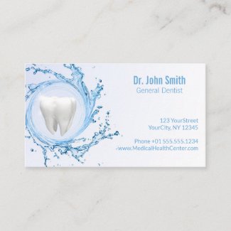 Dentist Dental Tooth Water Professional Appointment Card