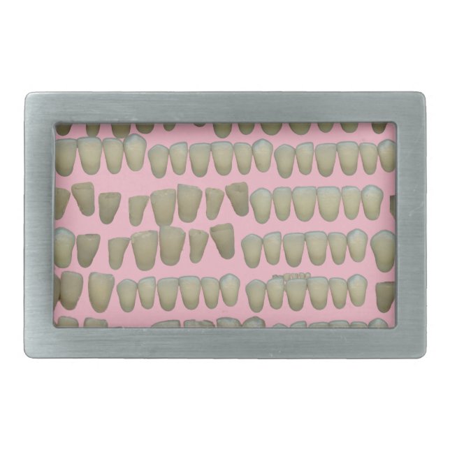 DENTIST DENTISTRY ORTHODONTICS ROTTEN TEETH MOUTH BELT BUCKLE (Front)