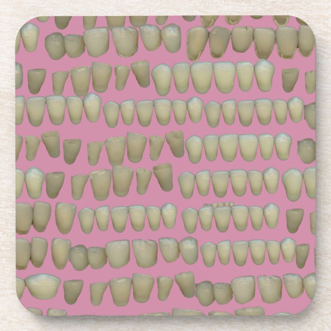 DENTIST DENTISTRY ORTHODONTICS ROTTEN TEETH MOUTH BEVERAGE COASTER (Front)