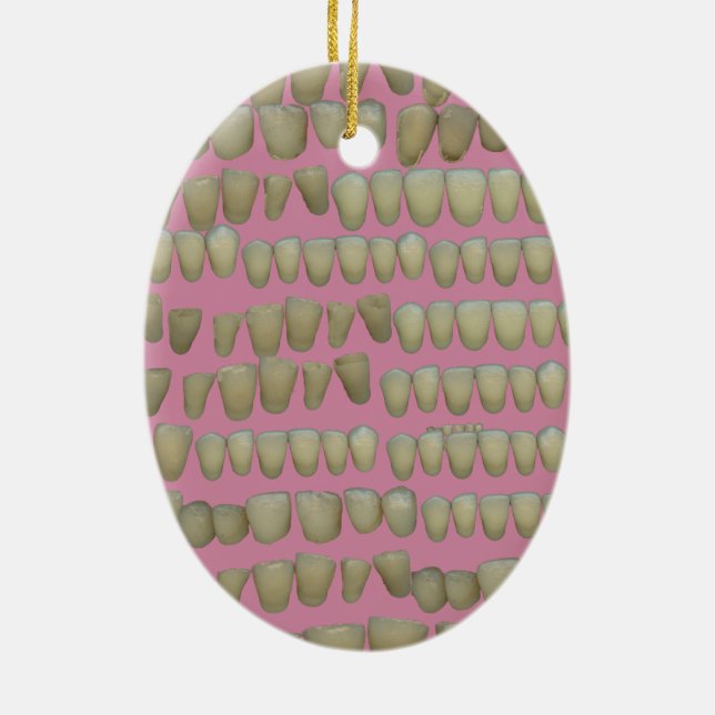 DENTIST DENTISTRY ORTHODONTICS ROTTEN TEETH MOUTH CERAMIC ORNAMENT (Back)