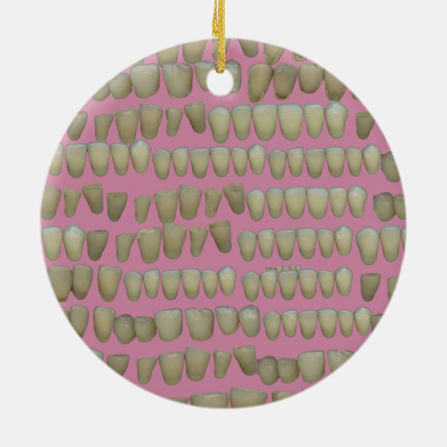 DENTIST DENTISTRY ORTHODONTICS ROTTEN TEETH MOUTH CERAMIC ORNAMENT (Back)