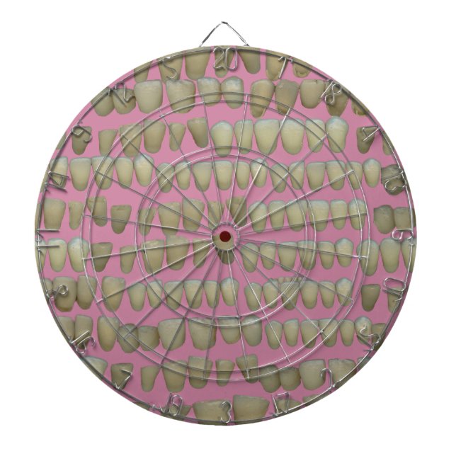 DENTIST DENTISTRY ORTHODONTICS ROTTEN TEETH MOUTH DART BOARD (Front)