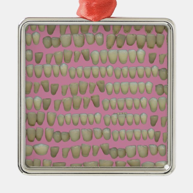 DENTIST DENTISTRY ORTHODONTICS ROTTEN TEETH MOUTH METAL ORNAMENT (Front)