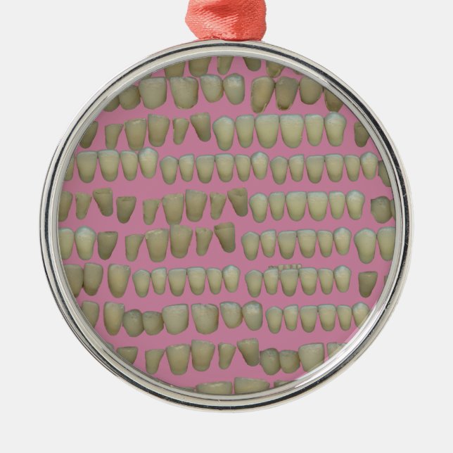 DENTIST DENTISTRY ORTHODONTICS ROTTEN TEETH MOUTH METAL ORNAMENT (Front)