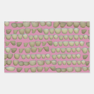 DENTIST DENTISTRY ORTHODONTICS ROTTEN TEETH MOUTH RECTANGULAR STICKER