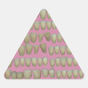 DENTIST DENTISTRY ORTHODONTICS ROTTEN TEETH MOUTH TRIANGLE STICKER