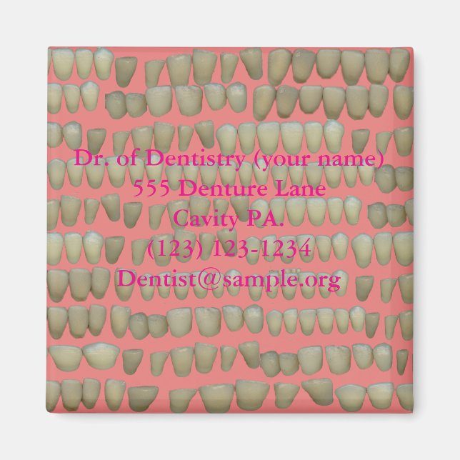 Dentist Dentistry Rotten Teeth Help  Orthodontics Magnet (Front)