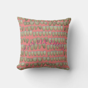 Dentist Dentistry Rotten Teeth Help  Orthodontics Throw Pillow