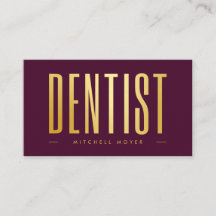 Dentist Dentistry Tooth Logo Burgundy & Gold